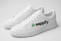 white sneakers with eappify logo